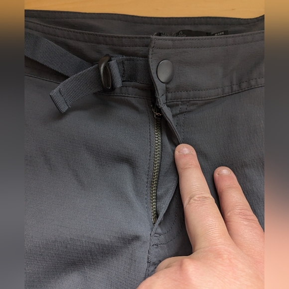 PRANA Nylon Outdoor Pants Size 12 Knee Lenght Dark Gray Color - Picture 9 of 12